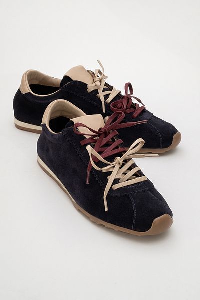 LuviShoes Pantofi sport de damă CREA bleumarin din piele naturală din piele intoarsa