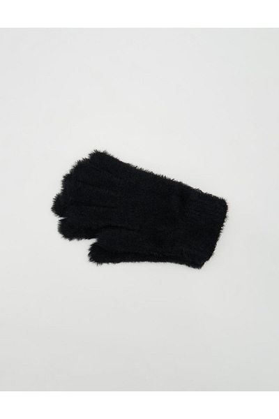 Kayra Mănuși de pluș negre