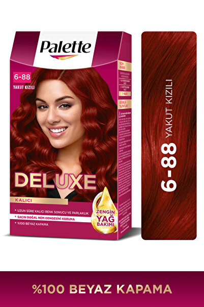 Palette Deluxe 6-88 Yakut Kızılı Zengin Yağ Bakımı Kit Saç Boyası Bakım Maskesi