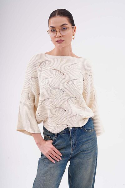 ŞİMAL Ripped Patterned Women's Knitwear Sweater - Loose Knitted,Model245164