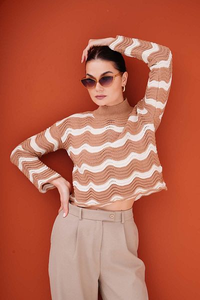 ŞİMAL Pulover de damă cu dungi în zigzag 245143   -