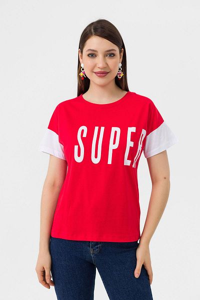 ŞİMAL Tricou de damă cu text imprimat pe față 230068   -