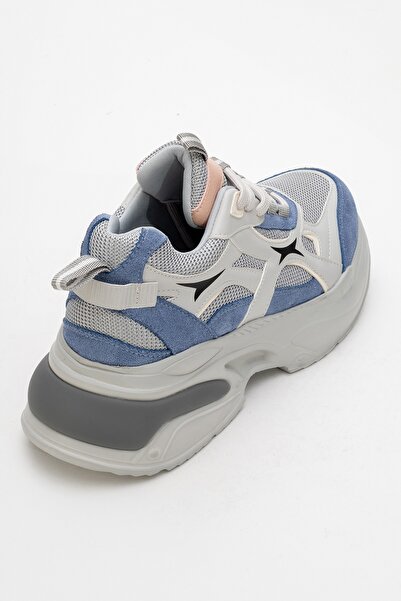 LuviShoes MARRON Mavi Gri Kadın Spor Sneakers