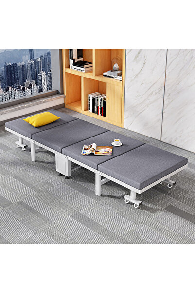 ETG سرير غداء فردي قابل للطي للتخييم في الهواء الطلق مع مسند للظهر