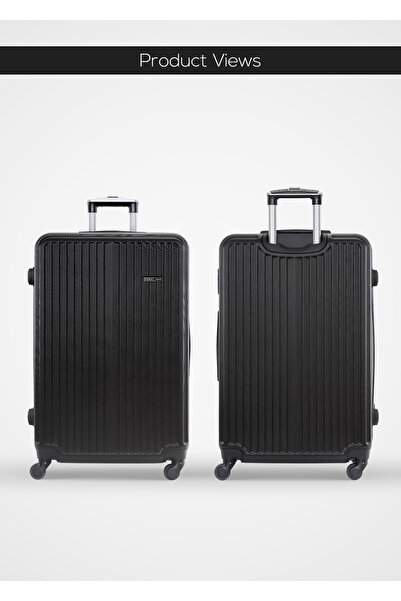 PARAJOHN Vertex Cabin Size ABS Hardside Spinner Luggage Trolley – Lightweight 10KG 4-Wheel, 20 Inch, Black