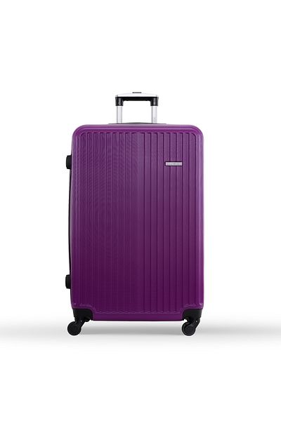PARAJOHN Vertex Cabin Size ABS Hardside Spinner Luggage Trolley – Lightweight 10KG 4-Wheel, 20 Inch, Purple