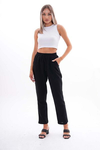 ŞİMAL Women's Pipe Leg Muslin Trousers 250129   -