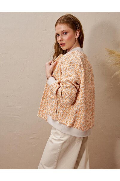 Kayra Jakarlı Kolej Yaka Ceket Turuncu