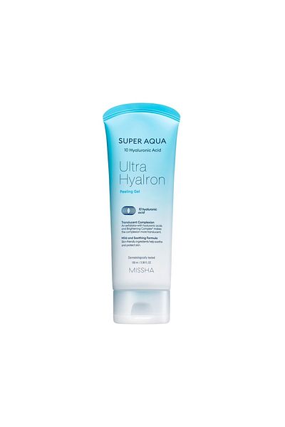 Missha جل التقشير الكوري سوبر أكوا ألترا هيالرون، تركيبة لطيفة وناعمة - 100 مل