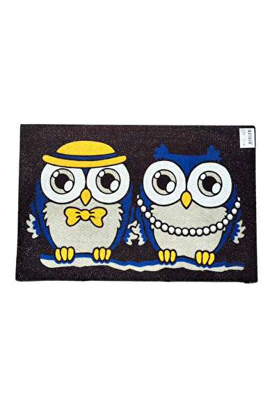 GizHome Peppına Kapı Paspası 40x68 Sekıllı Çıft Baykus