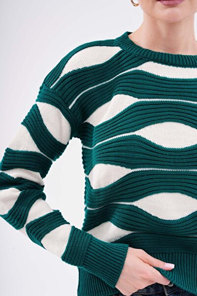 ŞİMAL Жіночий в'язаний светр з візерунком - 245146