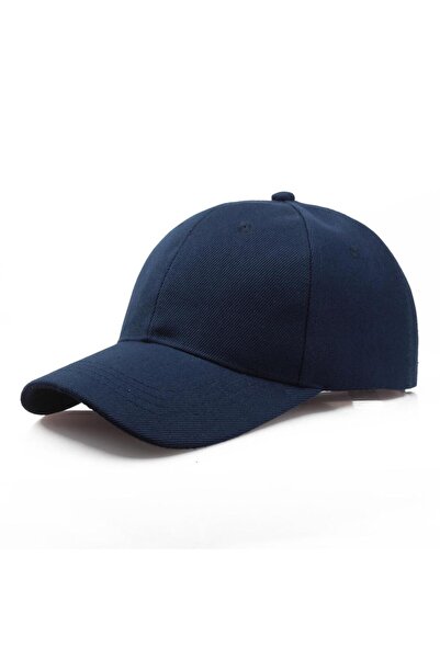 EKstore Unisex Sports Flat Cap Ρυθμιζόμενο καπέλο με Velcro στην πλάτη - Navy...