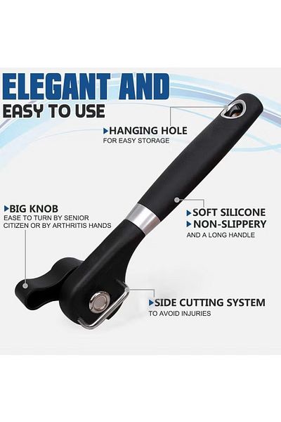 COOYA 1 Pcs Can Opener, Smooth Edge Can Opener Ergonomic Smooth Edge for Kitchen & Restaurant