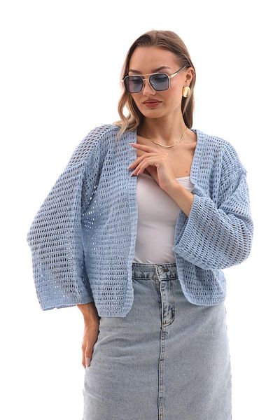 ŞİMAL Cardigan scurt tricotat cu model pentru femei 245065 -