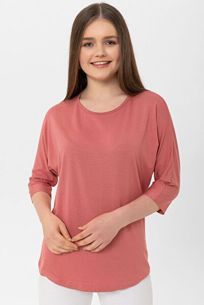 ŞİMAL Μπλούζα με αγκώνα με λαιμόκοψη 250017 -