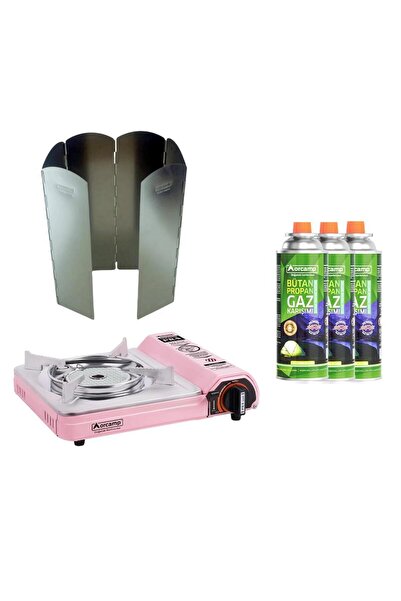 Orcamp Seramik Pro Kamp Ocak Pembe CK-508+6 Kanatlı Büyük Rüzgarlık RZ-556+3 ...