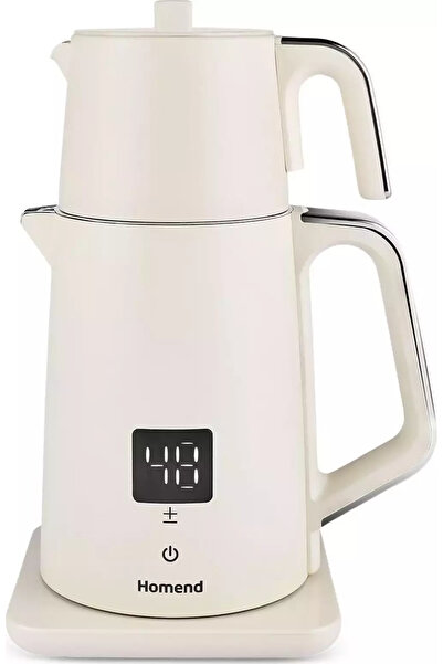 HOMEND Royaltea Cooltouch 1797H Krem 1850 W Konuşan Çelik Çay Makinesi