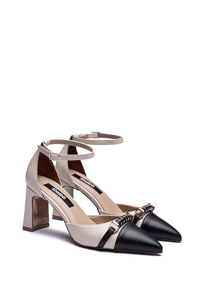 Dedos 2020 Women's Stiletto Pointed Toe Ankle Lace-Up Buckle Heeled Shoes