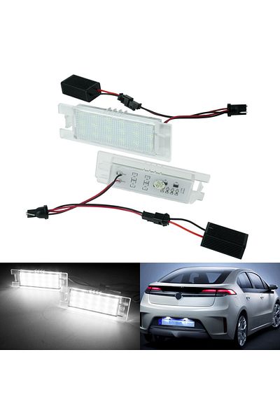 Choice 6000k أبيض Angrong 2x LED Canbus لوحة رقم الترخيص الخفيفة لـ Vauxhall Opel Astra H J Corsa C D I