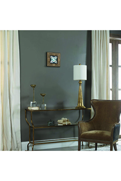 Sadrazam Karatay Medrese Tile Pattern Printed Mdf Table 20X20 Kd-10