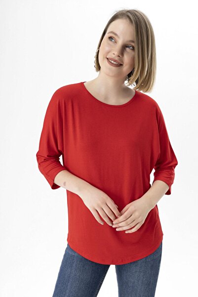 ŞİMAL Μπλούζα με αγκώνα με λαιμόκοψη 250017 -