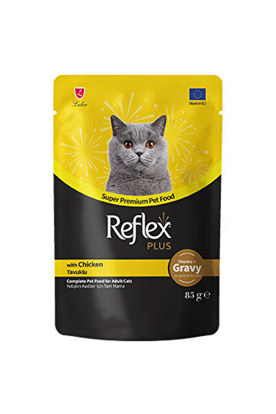 Reflex Plus Sos İçinde Parça Tavuk Etli Yetişkin Kedi Konservesi 85gr