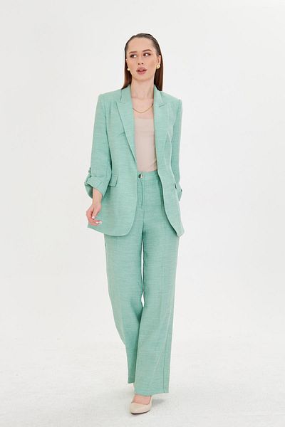 LOVELF Seersucker Fabric Handle Drawstring Suit Water Green