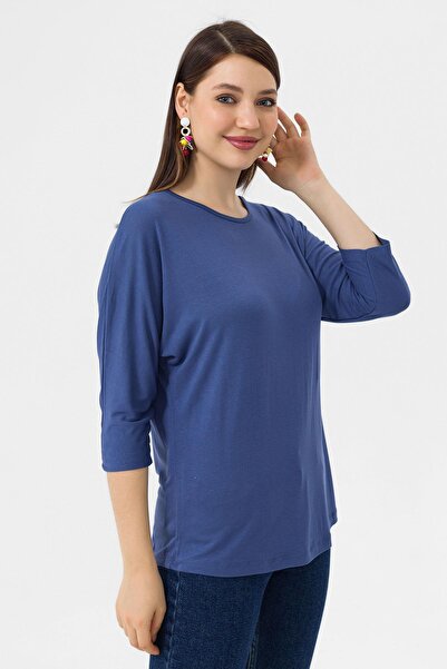 ŞİMAL Μπλούζα με αγκώνα με λαιμόκοψη 250017 -