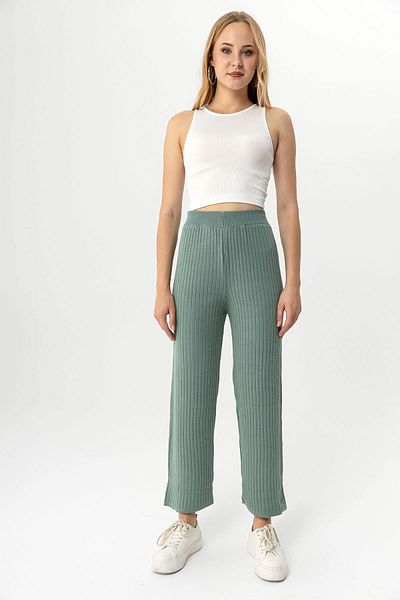 ŞİMAL Pantaloni tricotați de damă cu nervuri