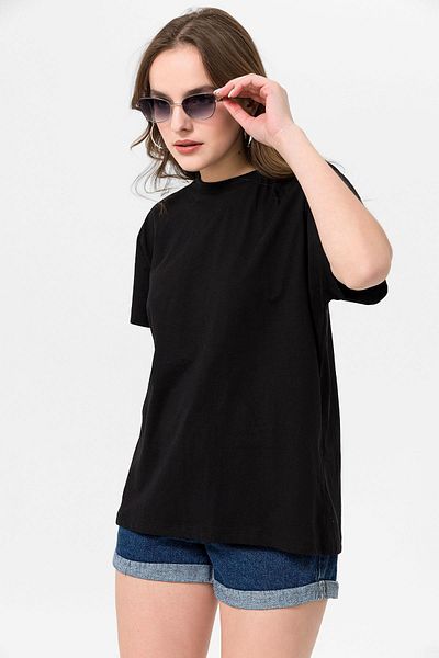 ŞİMAL Crew Neck Oversize Women's T-Shirt - 250019