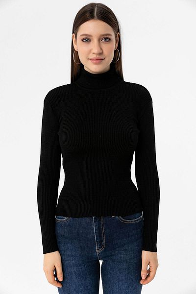 ŞİMAL Pulover de damă din tricot cu gât roscat 245397   -