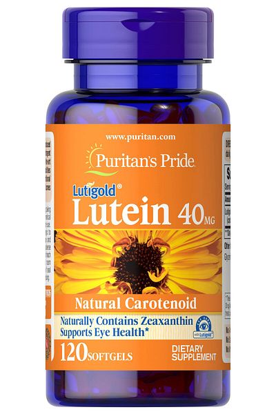 Puritan's Pride Lutein 40mg With Zeaxanthin, Supports Eye Health, 120 Count (Pack of 2)
