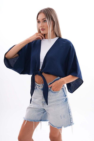 ŞİMAL Women's Front Tie Muslin Bolero 250000   -