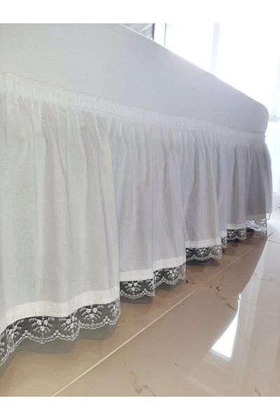 Gelincik Çeyiz Base Ruffle, Base Skirt, Bed Skirt, Lace, Single Person, 40x700cm