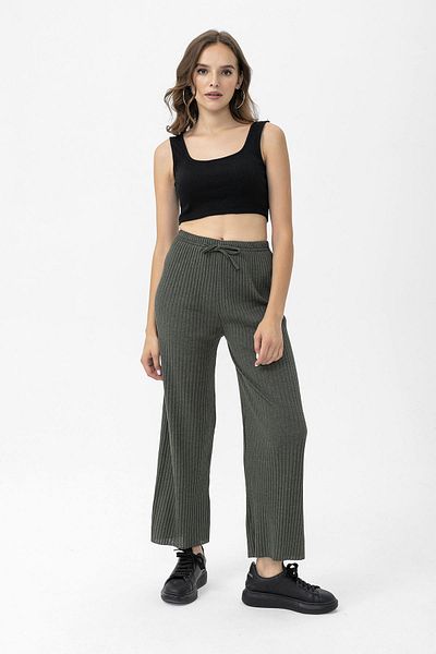 ŞİMAL Women's Elastic Waist Flared Leg Camisole Trousers 250200   -