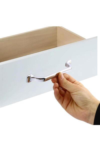 Badem10 Zümre Chrome (128 MM - 12,8 CM) Μεταλλικά Έπιπλα Συρτάρι Κουζίνας Ντουλάπα Ντουλάπα Λαβή Λαβή 10 τμχ