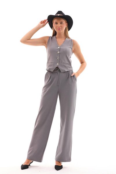 ŞİMAL Striped Vest and Trousers Set - Women245078