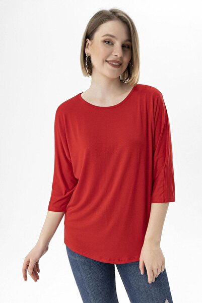 ŞİMAL Μπλούζα με αγκώνα με λαιμόκοψη 250017 -