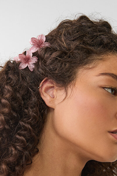 Stradivarius 3’lü çiçekli saç tokası seti