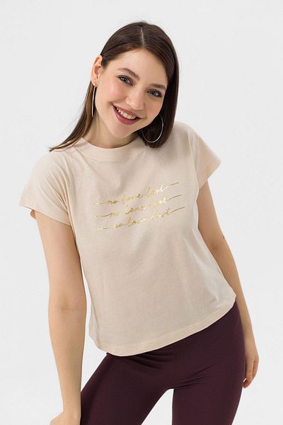 ŞİMAL Tricou de damă cu imprimeu folie - 250036