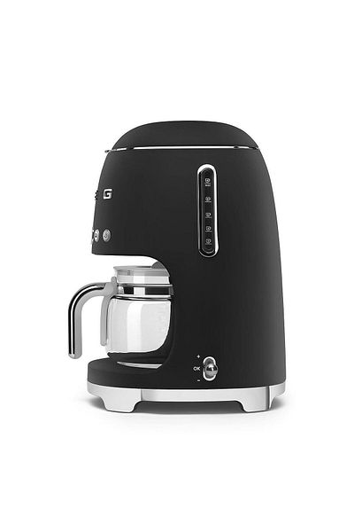 SMEG 50's Style Dcf02 Matte Black Filter Coffee Machine Special Edition