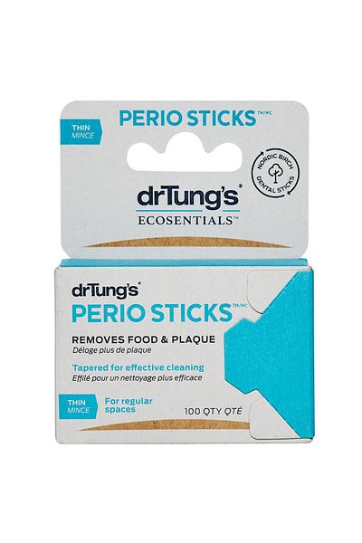 drTung's Dr. Tung's Double-Sided Perio Sticks, Thin Design, Stimulate Gums, Remove Plaque, 80 Count