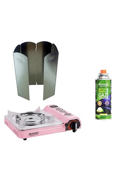 Orcamp Seramik Pro Kamp Ocak Pembe CK-508+6 Kanatlı Büyük Rüzgarlık RZ-556+1 ...