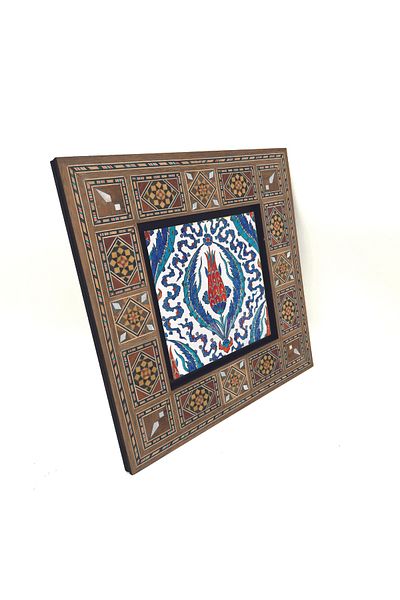 Sadrazam Masă MDF imprimată cu model de faianță pentru moschee Rustempaşa 20x20 Kd-34