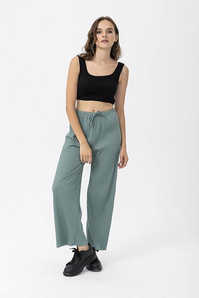 ŞİMAL Women's Elastic Waist Flared Leg Camisole Trousers 250200   -