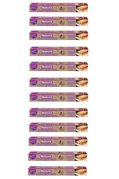 Parex Natura 12 Pieces Unbleached Organic Pre-Cut Baking Paper 10-Piece
