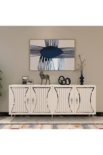 DEMONTE DECOR TEANDD (KB150) KONSOL BEYAZ-GÜMÜŞ