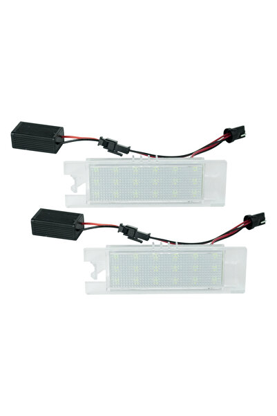 Choice 6000K White ANGRONG 2x LED CANBUS License Number Plate Light For Vauxhall Opel Astra H J Corsa C D I