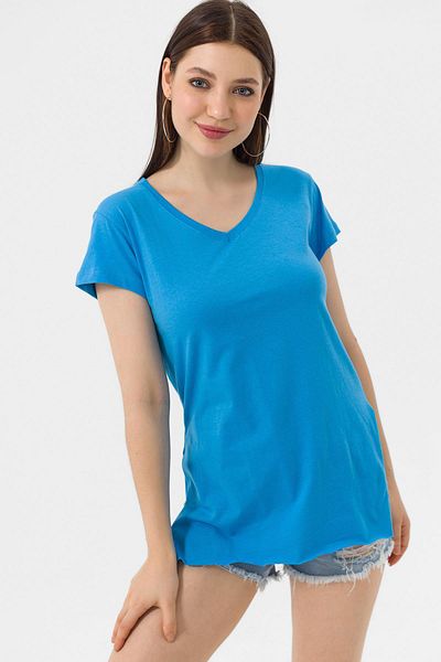 ŞİMAL Tricou de damă cu decolteu în V cu fantă laterală 240095   -