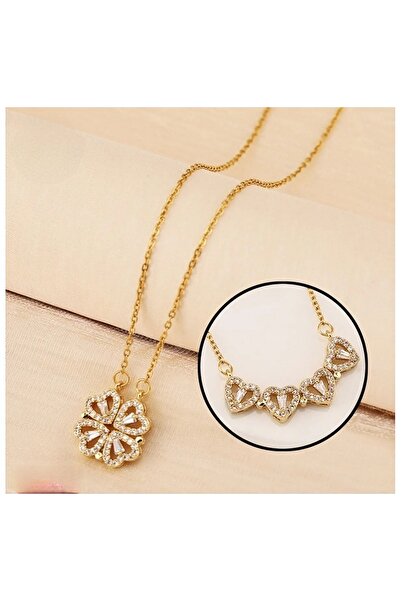 Home Açılabilir kalpli yonca çelik kolye